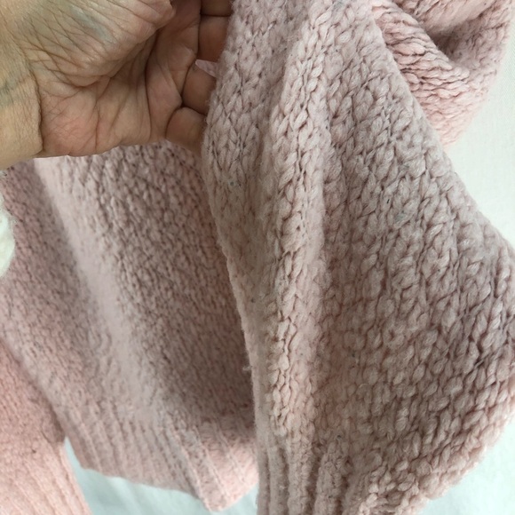 J Crew Alpaca Blend Chunky Turtleneck Sweater Sz M Pink Turtleneck Cozy Casual - Picture 7 of 9
